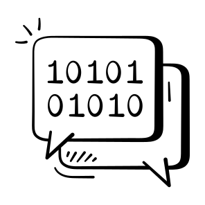 Binary Code Conversation icon