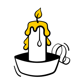 Candle, Candlelight, Candlestick, Light, Decorative icon