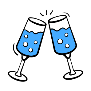Cheers, Clinking, Glasses, Toast, Celebration icon