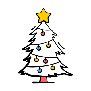 Christmas, Tree, Decoration, Decorated, Coniferous icon