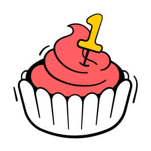 Cupcake, Birthday, Cake, Dessert, Sweet icon