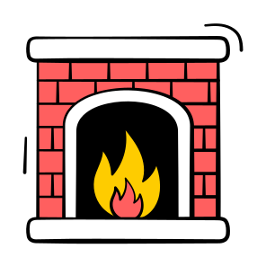 Fireplace, Mantel, Furnace, Ignition, Fireside icon