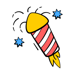 Firework, Rocket, Firecracker, Christmas, Celebration icon
