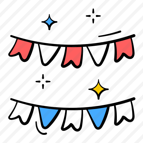 Garlands, Decoration, Pennants, Buntings, Streamer preview