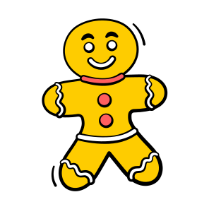 Gingerbread, Man, Cookie, Christmas, Holiday icon