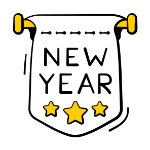 New Year, Christmas, Banner,  icon