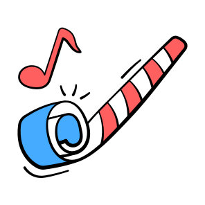 Party, Blower, Whistle, Celebration, Noisemaker icon