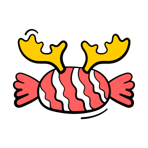 Reindeer, Candy, Christmas, Holiday, Sweet icon