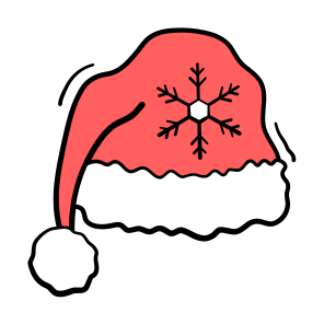 Santa, Hat, Cap, Beanie, Clothing icon