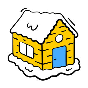 Winter, House, Snow, Christmas, Ne icon