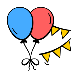 Balloons, Celebration, Party, Decoration, Festive icon