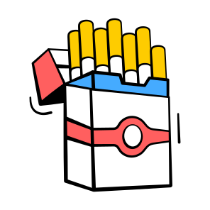 Cigarette, Smoking, Tobacco, Pack, Addiction icon