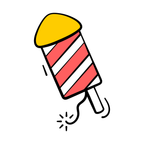 Firecracker, Rocket, Explosion, Firework, Poppers icon