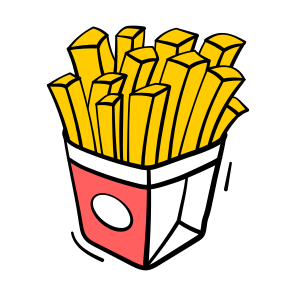 French, Fries, Food, Potato, Snack icon