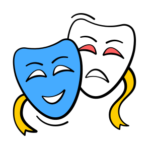 Mask, Face, Sad, Happy, Acting icon