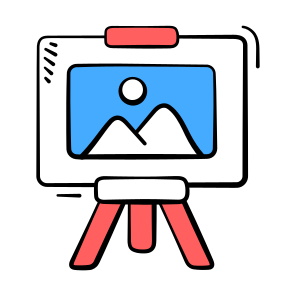 Painting, Canvas, Stand, Easel, Artboard icon