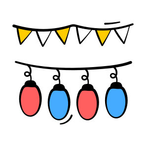 Party, Lights, Pennants, Garlands, Buntings icon