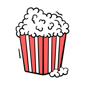 Popcorn, Food, Bucket, Box, Snack icon