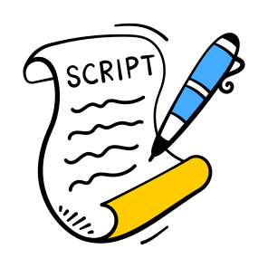 Script, Screenplay, Writing, Document, Entertainment icon