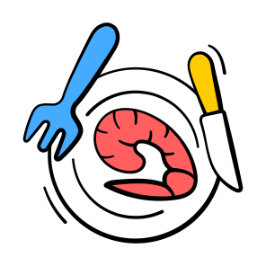 Shrimp, Seafood, Meal, Dinner, Entertainment icon