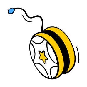 Yoyo, Spinning, Toy, Game, Bauble icon