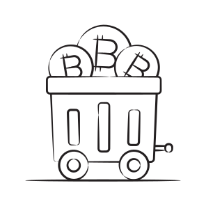 Bitcoin, Cart, Mining, Crypto, Cryptocurrency icon