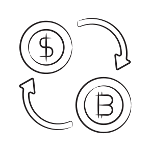 Bitcoin, Exchange, Crypto, Cryptocurrency, Blockchain icon
