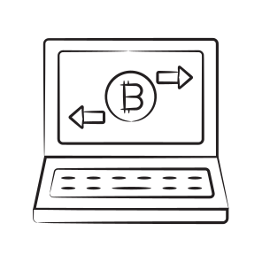 Bitcoin, Laptop, Online, Crypto, Cryptocurrency icon