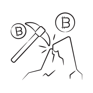 Bitcoin, Mining, Pickaxe, Crypto, Cryptocurrency icon