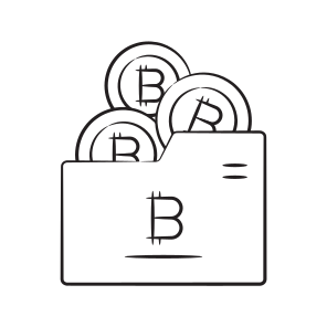 Folder, File, Bitcoin, Crypto, Cryptocurrency icon