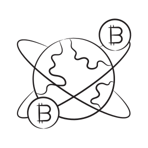 Global, Bitcoin, Crypto, Cryptocurrency, Blockchain icon