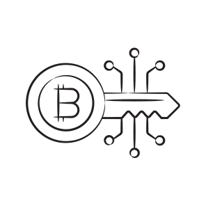 Key, Bitcoin, Crypto, Cryptocurrency, Blockchain icon