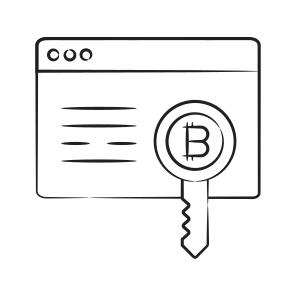 Key, Website, Bitcoin, Crypto, Cryptocurrency icon