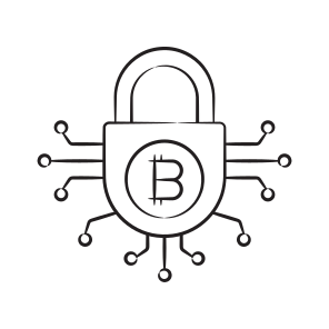 Lock, Security, Bitcoin, Crypto, Cryptocurrency icon
