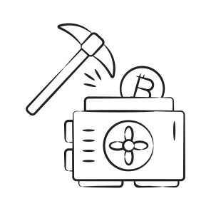 Mining, Bitcoin, Crypto, Cryptocurrency, Blockchain icon