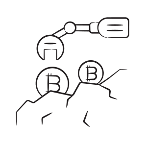 Robot, Bitcoin, Crypto, Cryptocurrency, Blockchain icon