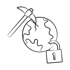 Secure, Safety, Protection, Pickaxe, Digging icon