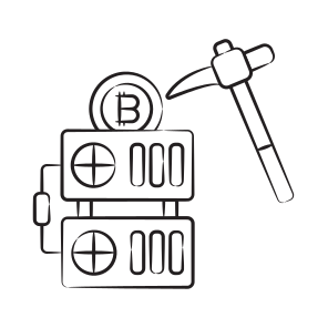 Server, Hosting, Mining, Bitcoin, Crypto icon