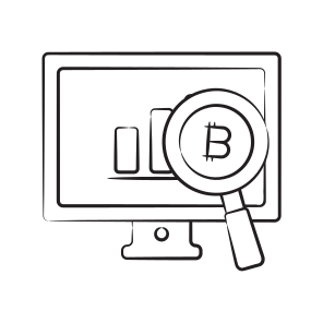 Statistics, Bitcoin, Crypto, Cryptocurrency, Blockchain icon