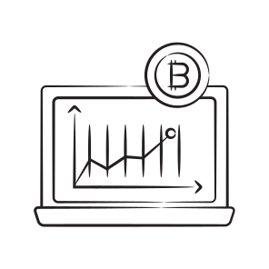 Statistics, Infographics, Bitcoin, Crypto, Cryptocurrency icon