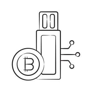 Usb, Storage, Bitcoin, Crypto, Cryptocurrency icon