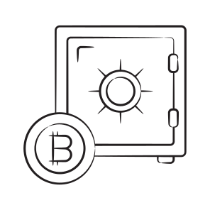 Vault, Locker, Safe, Bitcoin, Crypto icon