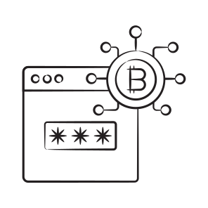 Website, Login, Bitcoin, Crypto, Cryptocurrency icon