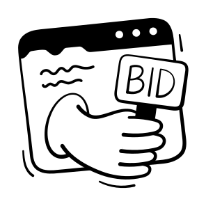 Bidding, Auction, Online, Digital, Sale icon