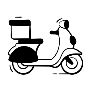Delivery, Scooter, Shipping, Logistics, Cargo icon