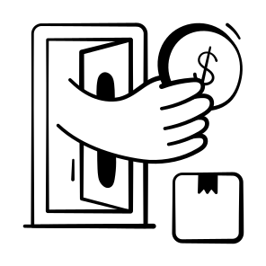 Doorstep, Delivery, Cash, Payment, Online icon