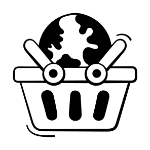 Global, International, Shopping, Online, Shop icon