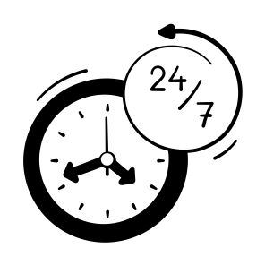 , Hours, Service, Ecommerce, Delivery icon