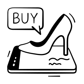 Online, Shopping, Ecommerce, Digital, Shoe, icon