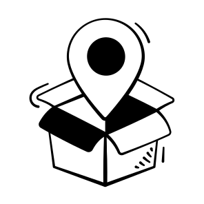 Package, Parcel, Product, Location, Delivery icon